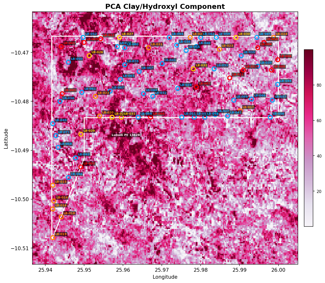 PCA clay map